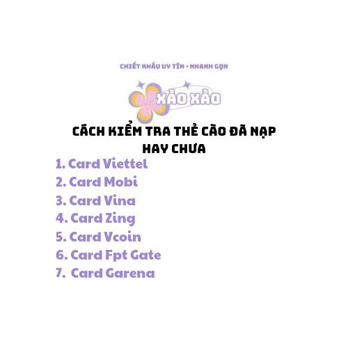 Cách kiểm tra thẻ cào đã nạp hay chưa?